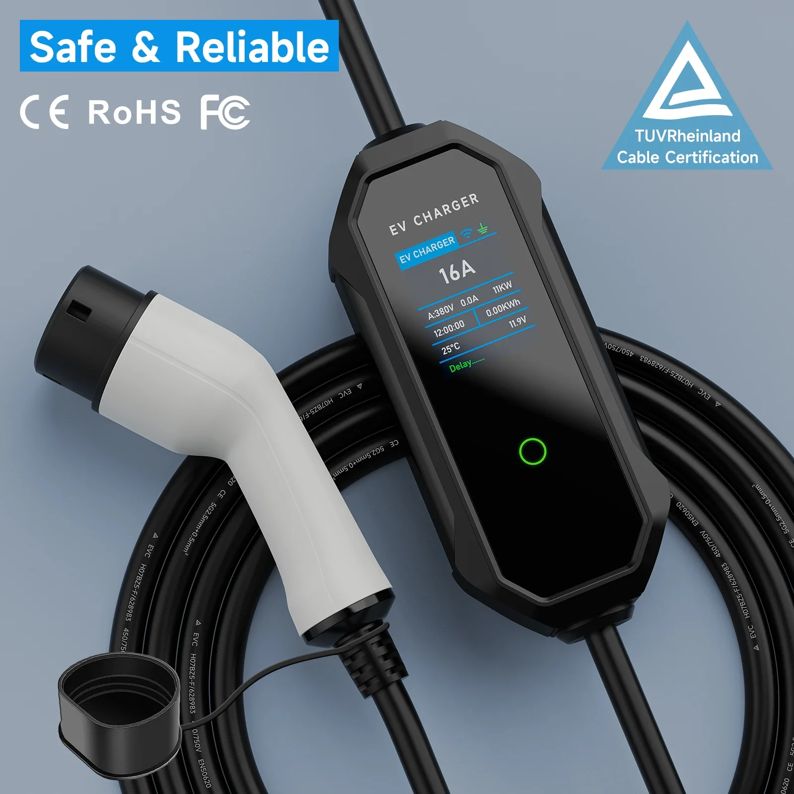 AFEEV Tipo 2 Carregador EV Por - Type 2 Portable Ev Charger 11Kw Cee avaliação e preço